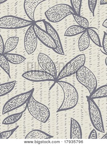 Vector seamless Pattern Blätter angezeigt.