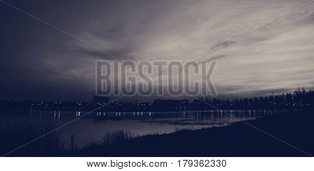 Beautiful cloudscape sunset evening dawn