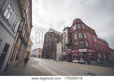 Shopping Street In Haderslev City