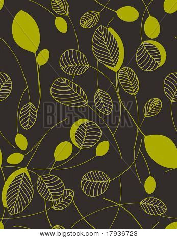 Vektor seamless Pattern anzeigen Blätter.