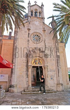 HERCEG-NOVI, MONTENEGRO - JUNE 28, 2010: Saint Archangel Michael church in Herceg-Novi, Montenegro