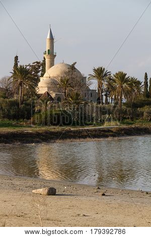 Hala Sultan Tekke On Larnaca Salt-lake In Cyprus- Portrait