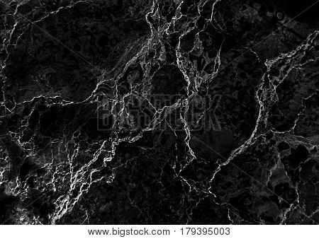 Black Marble pattern with white veins useful as background or texture, Detailed real genuine marble from nature, Can be used for creating a marble surface effect to your designs or images.