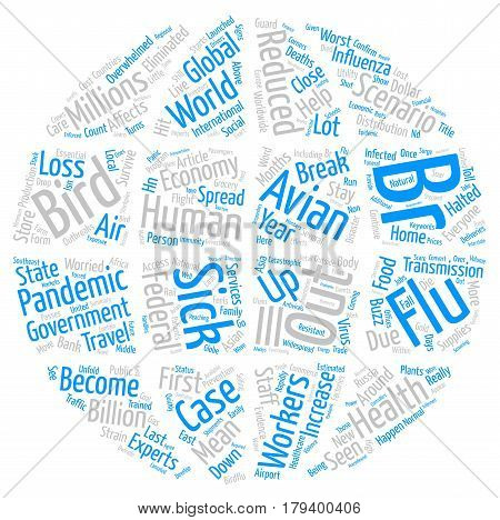 Bird Flu Worst Case Scenario Word Cloud Concept Text Background