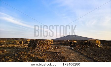 Lava fields around Erta Ale volcano in Danakil, Afar, Ethiopia