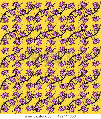 Abstract Seamless Floral Pattern