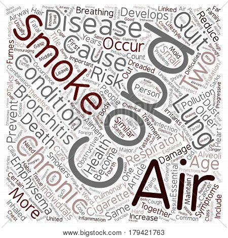 COPD Respiratory Ailment Explained text background wordcloud concept