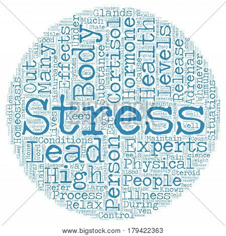 Cortisol The Stress Hormone text background wordcloud concept