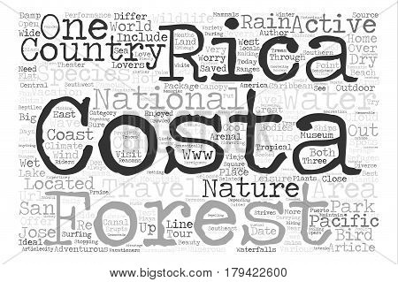 Costa Rica Travel Packages text background word cloud concept
