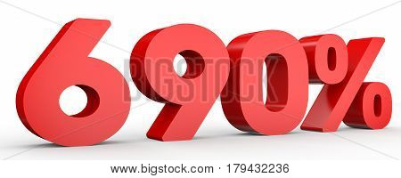 Six Hundred And Ninety Percent. 690 %. 3D Illustration.