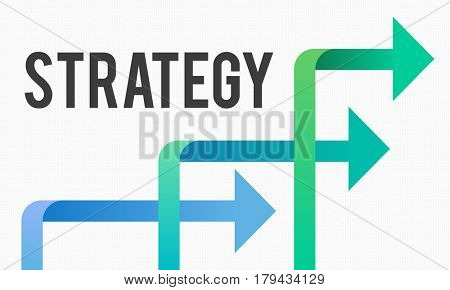 Arrow Sign Icon with Business Concept Word