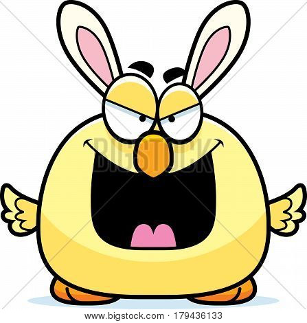 Evil Cartoon Easter Bunny Chick