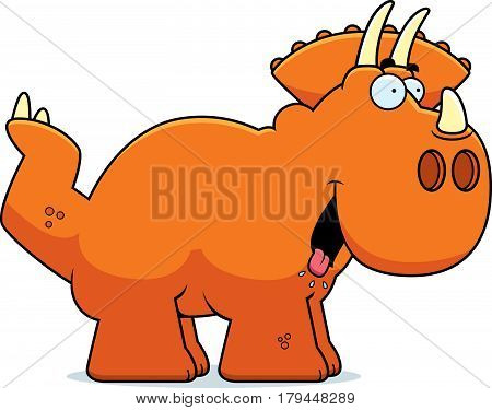 Hungry Cartoon Triceratops