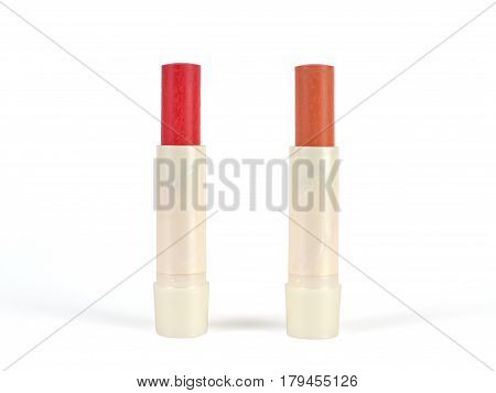Lip Balm In Red And Nude Color