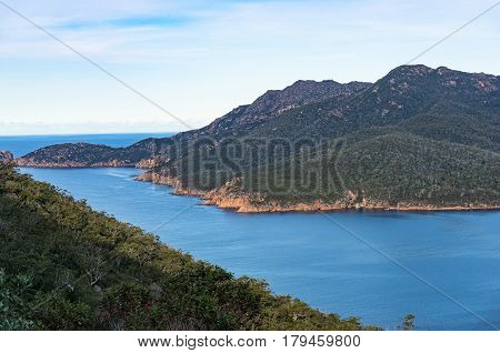 View From Above On Picturesque Lagoon And Mountains