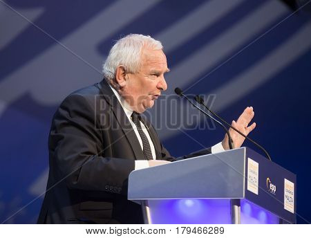 ST. JULIAN'S - MALTA 30 March 2017: President of the European People's Party Joseph Daul during the congress of EPP in Malta. Joseph Daul is a French politician and Member of the European Parliament