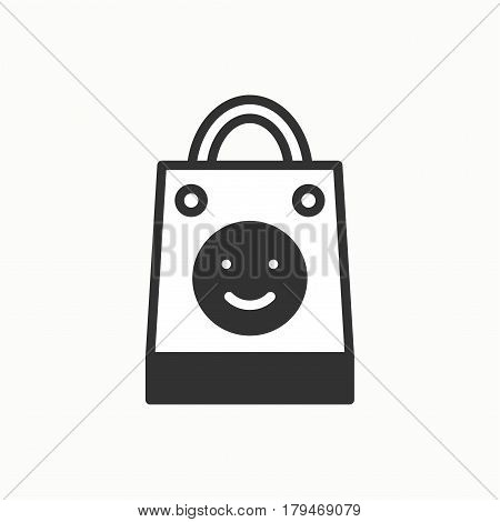 Gift icon. Present shopping. Party celebration birthday holidays event carnival festive. Line party element icon. Vector simple linear design. Illustration. Symbols. Congratulation