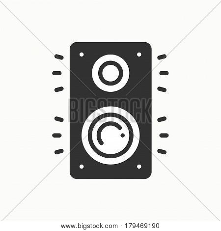 Music column audio speakers icon. Stereo music sound system cinema column. Line party element icon. Vector linear design. Illustration. Symbols, sign
