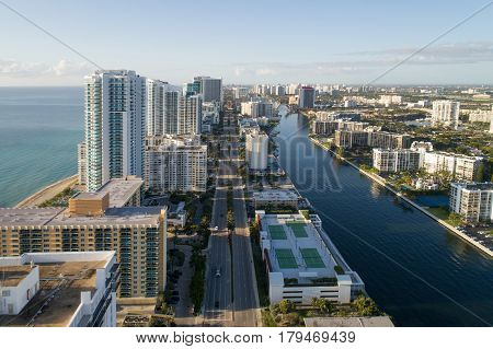 Stock photo of Hollywood Florida coastal scene