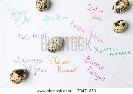 Happy Easter Note Written In Different Languages