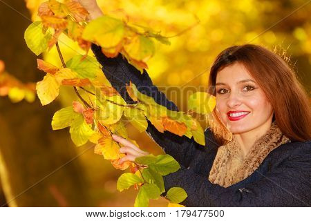 Girl Cheering In The Park