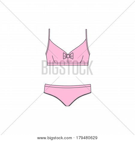 Set of lingerie, panties and bra, cotton underwear