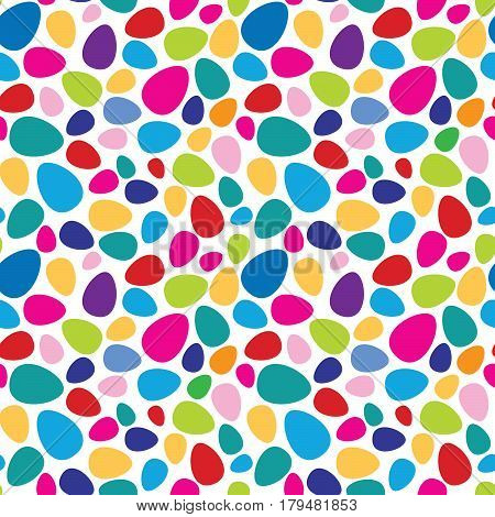 Abstract spot pattern. Happy Easter holiday seamless background. Drop ornament