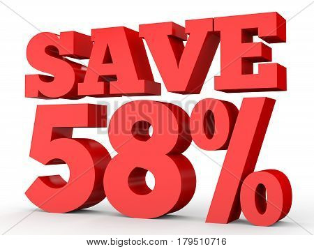 Fifty Eight Percent Off. Discount 58 %.