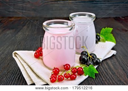 Milk Cocktail With Red And Black Currant On Board