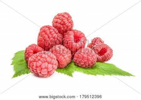 Juicy raspberry isolated on a white background cutout
