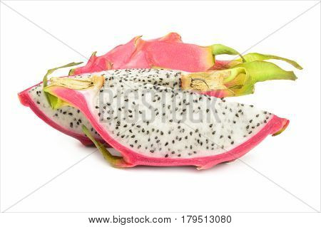 Hylocereus undatus on a white background. Clipping path