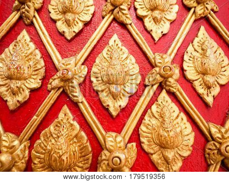 Exterior design of Wat Phra That Doi Kham (Temple of the Golden Mountain) in Chiang Mai Thailand