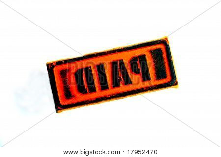 BRUGER RØD BETALT STEMPEL