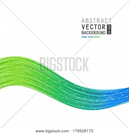 Abstract Background with Bright Gradient Horizontal Wave Lines. Modern Design for Business Presentation Publications Blank Template Cover.
