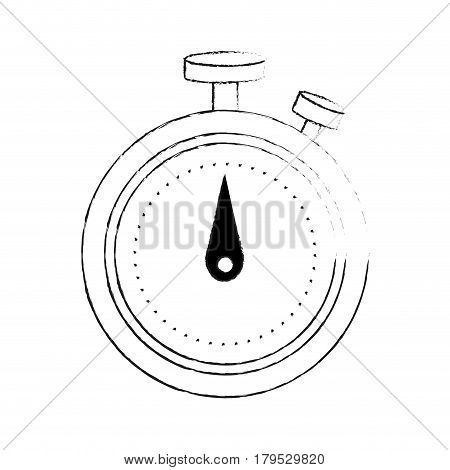 analog chronometer icon image vector illustration design  black sketch line