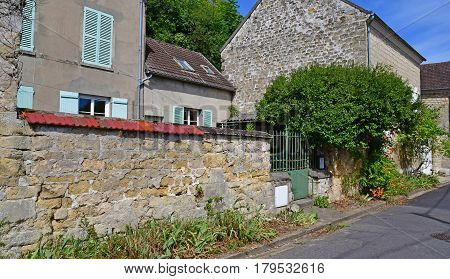 Auvers sur Oise France - august 14 2016 : the picturesque village in summer