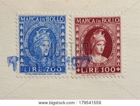 Italian Revenue Stamp In Rome