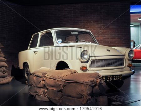 Ancient Cars At Car Museum In Turin