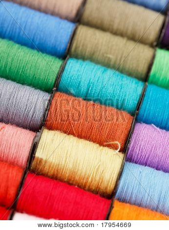 bobbins of lurex thread