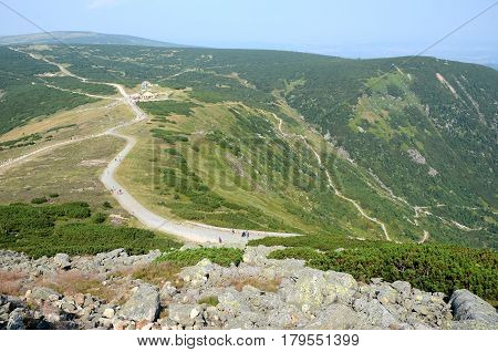View ofe the Giant Mountains in Poland, Silesia