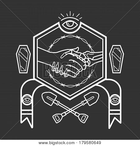 funeral object icon for christian flat design vector