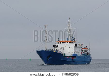 BUOY-LAYING VESSEL - Ship at Baltic Sea