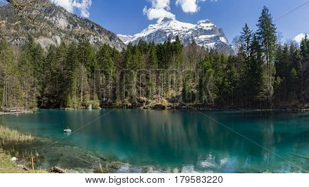 Blausee lake in Switzerland