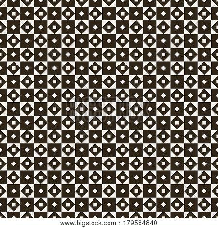 Plaid seamless pattern. Classical tablecloth texture. Checkered fabric background. Regularly repeating geometric tiles with small rhombuses squares. Vector element of graphical design