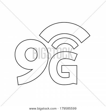 an images of Or pictogram 9G Wireless Wifi icon