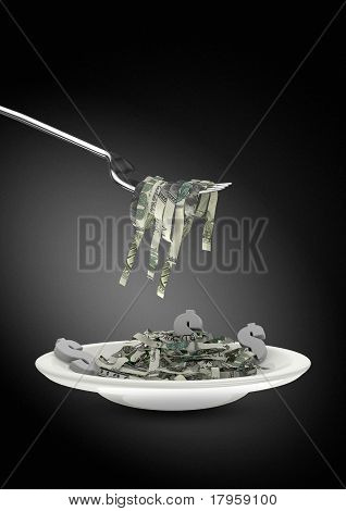 Comer dinheiro A4 em branco