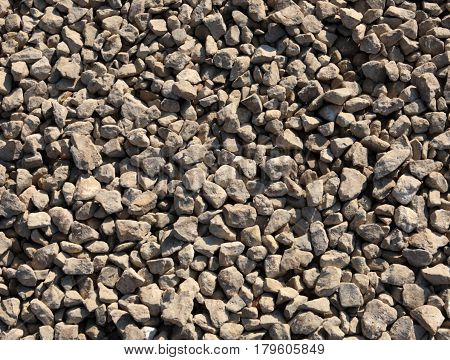 image of many gravel at dry sunny day