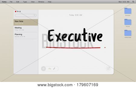 Business Note Target Mission Concept