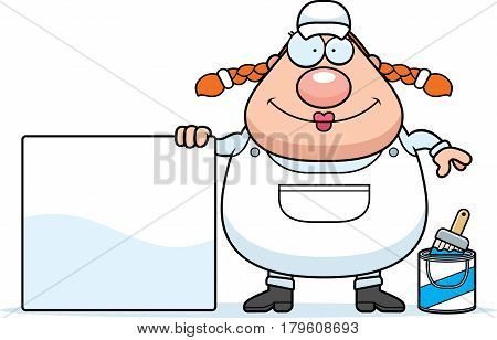 Cartoon Painter Sign