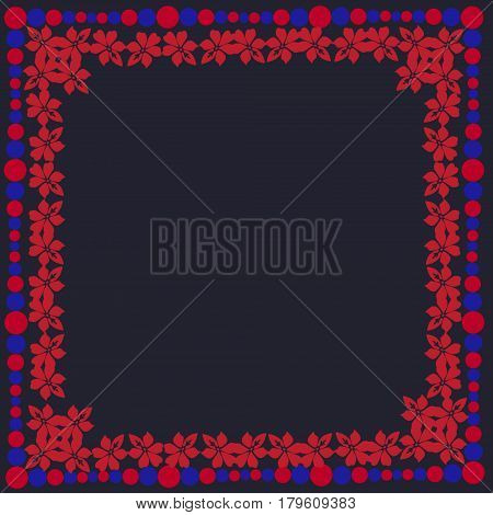 frame border floral abstract flower blue abstraction